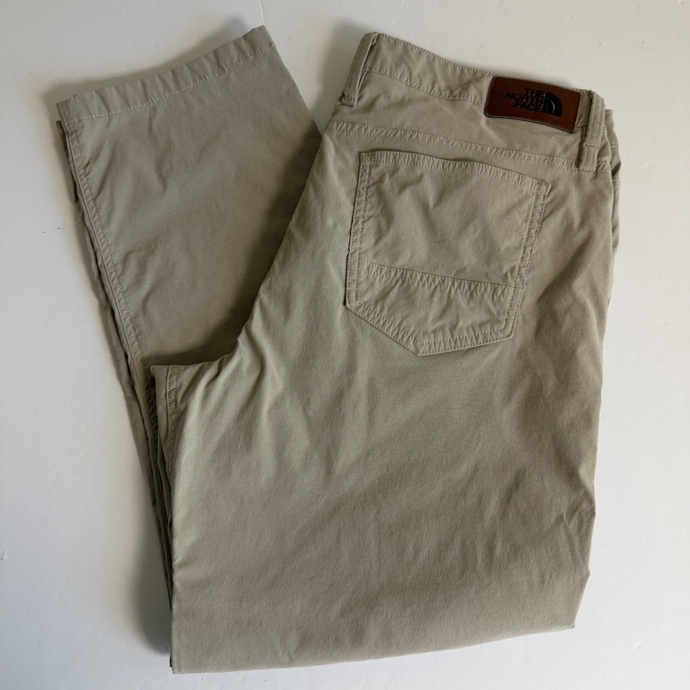 The North‎ Face Mens Pants 36 Beige Stretch Nylon Hiking Outdoor Casual Pants